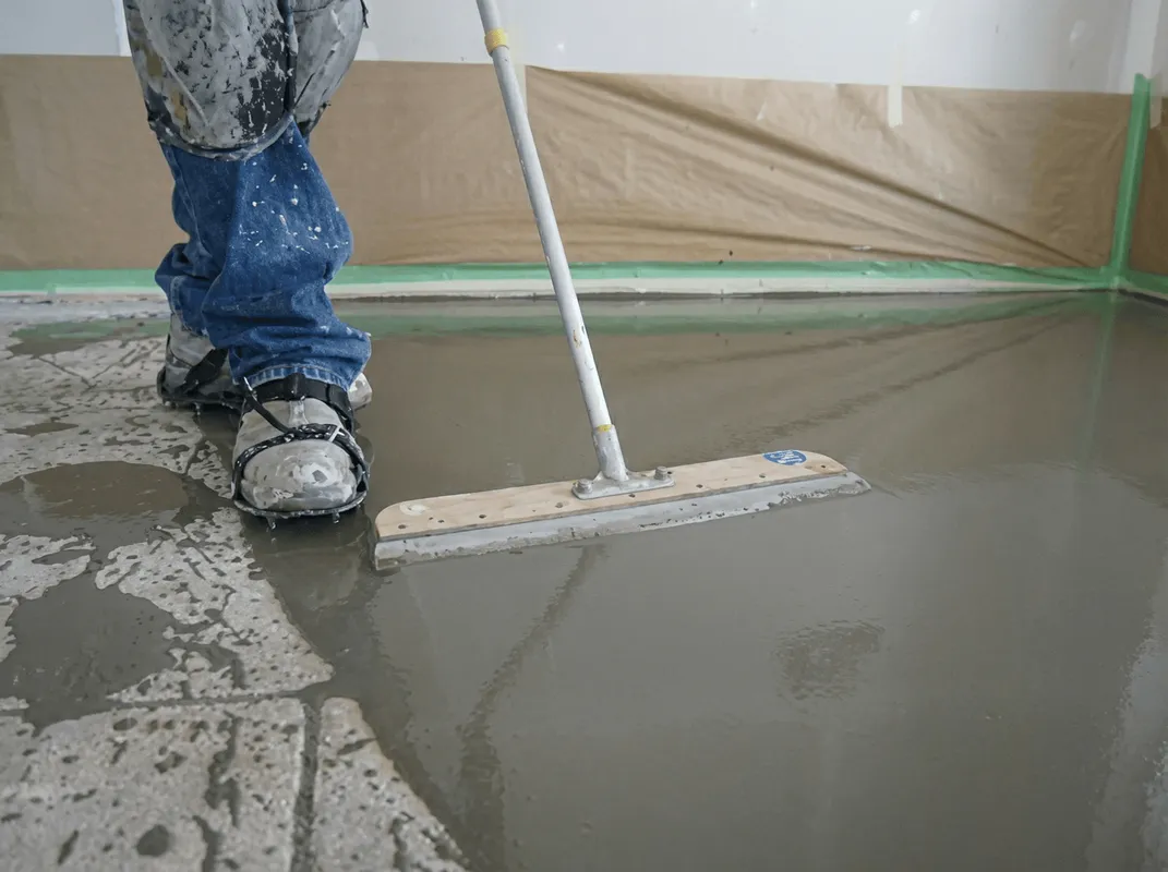 Uneven floor being professionally repaired in Boca Raton, FL